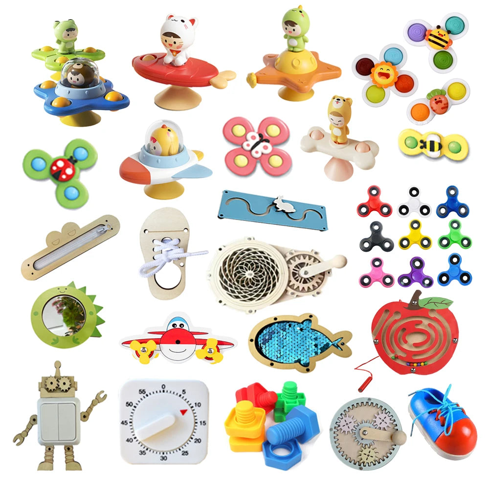 Busy Board Diy Accessories Material Busyboard Parts Childhood Educational Wooden Toys For Children Montessori Sensory Toys