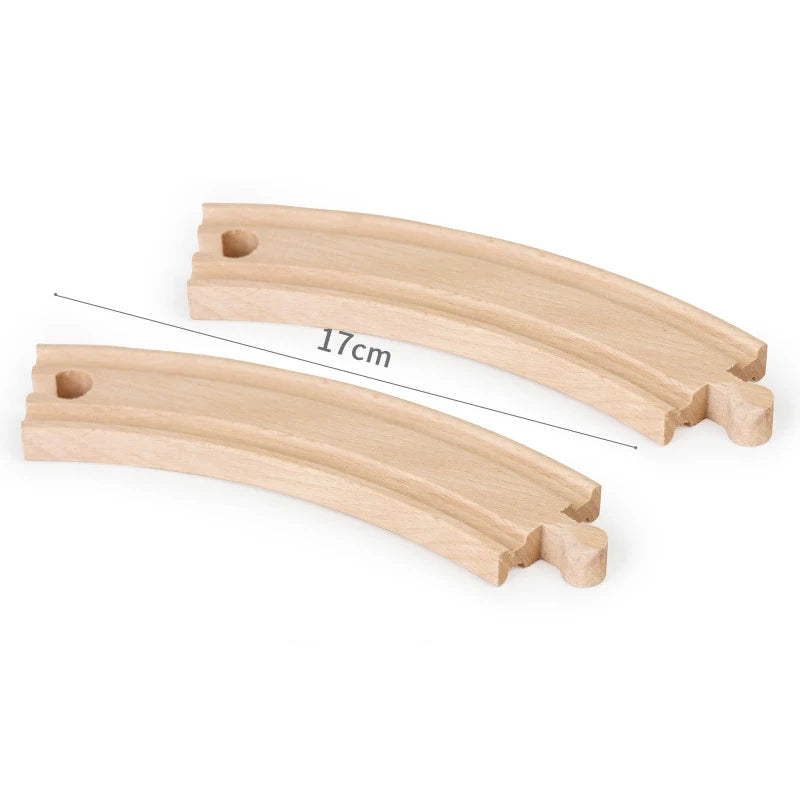 Wooden Train Rail Kinds Of Wooden Train Track Connector Adapter Fit for All Brands Wood Tracks Educational Toys For Kids Gift