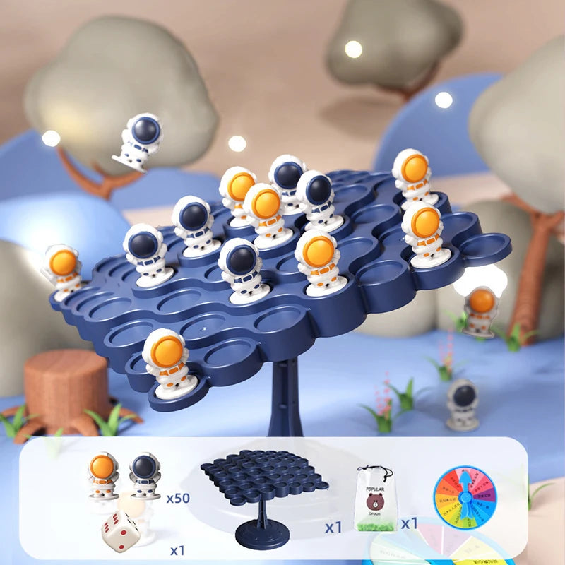 Kids Balance Tree Board Game Astronauts Frog Balance Board Tabletop Party Funny Parent-Child Interactive Game Building Block Toy