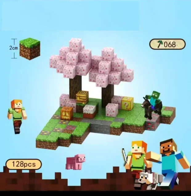 Creative Magnetic Building Block Bricks My Famous Scene World Architectural Set DIY Model Kids Toy Christmas Gifts for Boy Girls