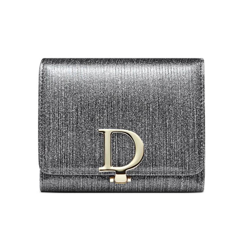 Bright - Fashion Women Cowhide Leather Wallet Anti RFID Card Holder Short Purse for Girl