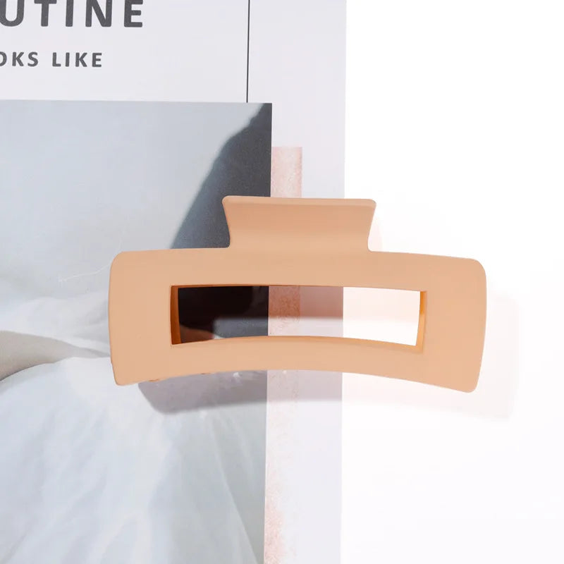 Veloura - 4Pcs/Set Women Girls Claw Clips Coffee Black Hair Claw Nonslip Crab Hairpins Barrette Fashion Hair Accessories Gifts