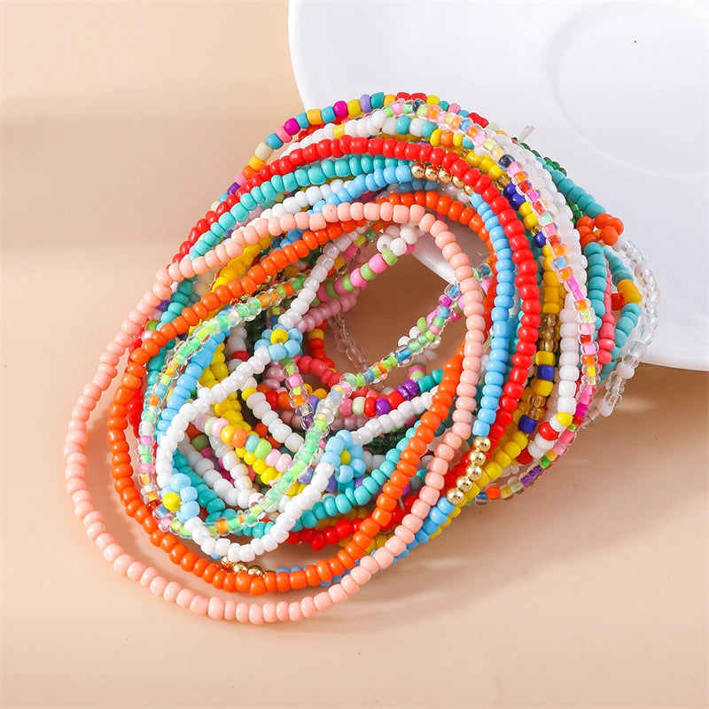 Zafira Anklets - Bohemian Colorful Handmade Beads Anklets for Women Summer Beach Ankle Bracelet Foot Leg Chain Female Girls Jewelry Accessories