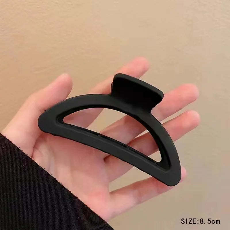 Clawra - Black Series big Hair Clip for women Simplicity Ponytail Clip Women Fashion Shark Clip Girl Hair Clamp