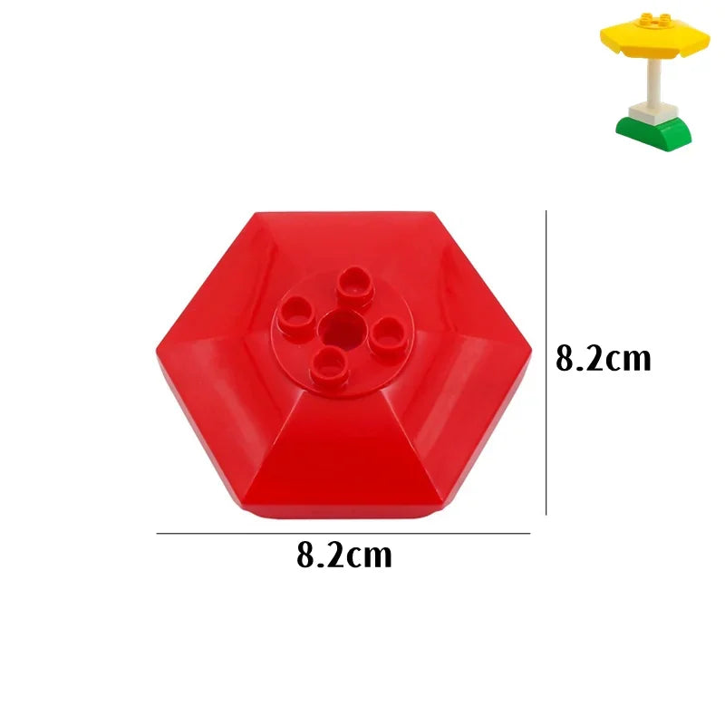 Big Building Blocks Slide Stair Swing Seesaw Ferris Wheel Series Compatible Duploe Large Brick Children Educational Toy Kid Gift