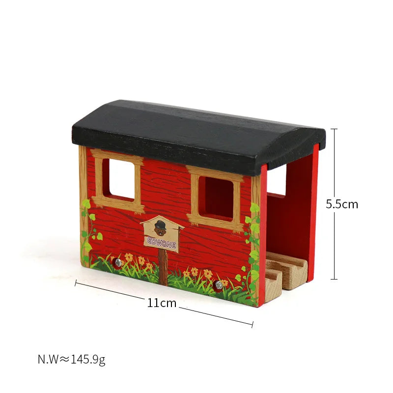 33style DIY Wooden Train Rail Tracks Accessories Wood Railway Track Parts Fit For All Wood Track Toy Christmas Birthday kid Gift
