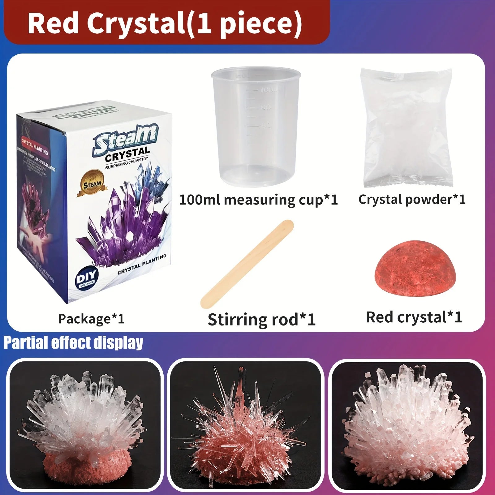 Science education toys, crystal growth and planting, educational puzzle toys, DIY crystal growth toys, Halloween/Christmas