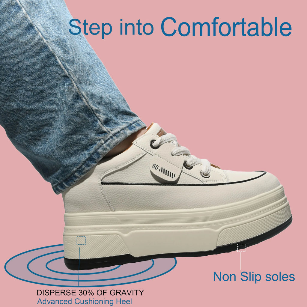 Fujin -  9cm Cow Suede Genuine Leather Women Vulcanized Shoes Platform Wedge Skate Boarding High Brand Heels Casual Summer Shoes