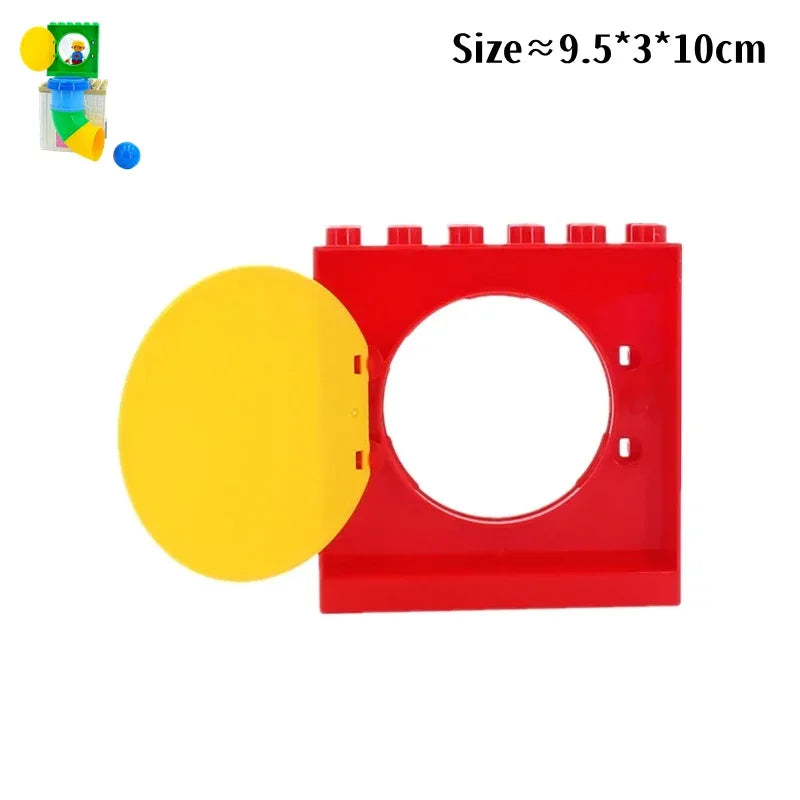 Big Building Blocks Slide Stair Swing Seesaw Ferris Wheel Series Compatible Duploe Large Brick Children Educational Toy Kid Gift