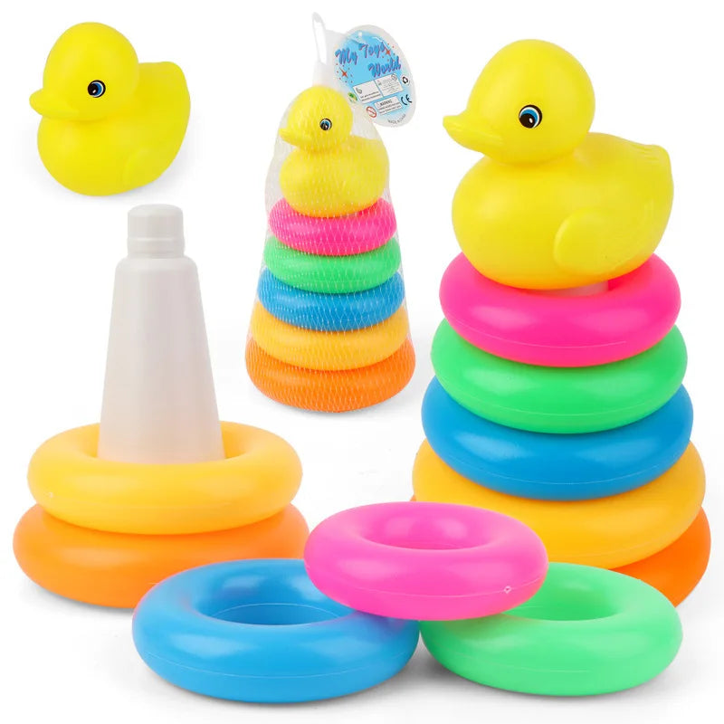 Montessori Stacking Toys for Babies 0 12M Rainbow Ring Stacker Baby Stacking Tower for Toddlers Educational Learning Sensory Toy