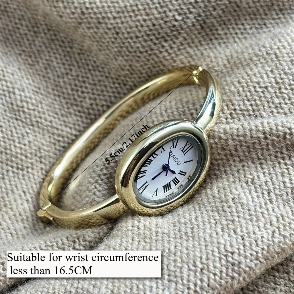 ARVA - 
Famous Brand Bracelet Watch Stainless Steel Strap Gold Watch Fashion Small Dial Ladies Girl Gift Wristwatches Relojes Para Mujer