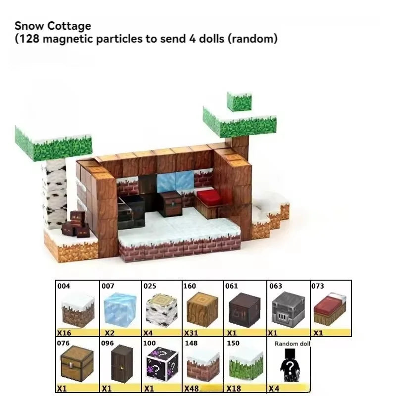 32-212PCS Magnetic Blocks-Build Mine Magnet World Set for Boys & Girls Age 3+, Sensory Toys for Toddlers Gifts Construction Toys