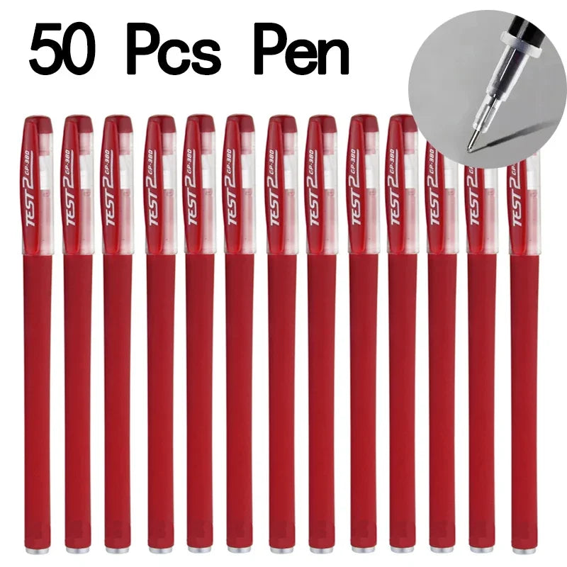 20/50 Pcs Gel pens Set Black Blue Red Refill Gel School & office Supplies Stationery kawaii accessories stationery cute pens