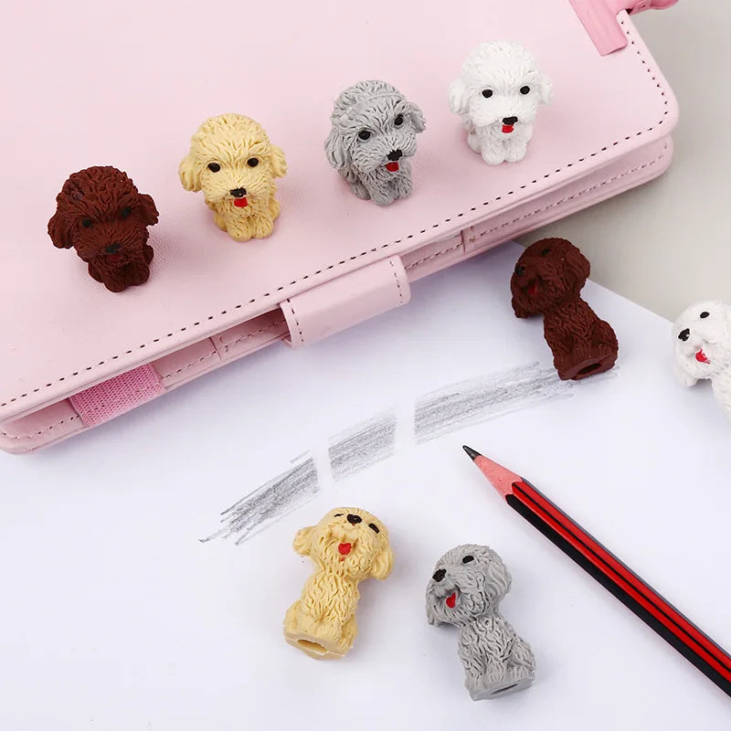4/10/20/30 Pcs Dog Eraser Students Stationery Puppy Figure Playset 3d Mini Animal Figurines The Tpr Child Erasers Kids