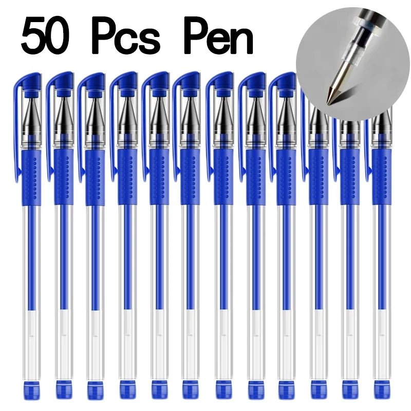 20/50 Pcs Gel pens Set Black Blue Red Refill Gel School & office Supplies Stationery kawaii accessories stationery cute pens