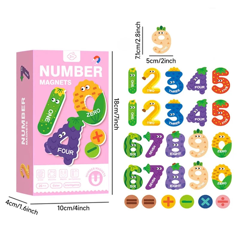 26pcs Large Magnetic Letters Alphabet Cartoon Animal Magnetic Refrigerator Stickers Educational Toys for Kids Learning Spelling