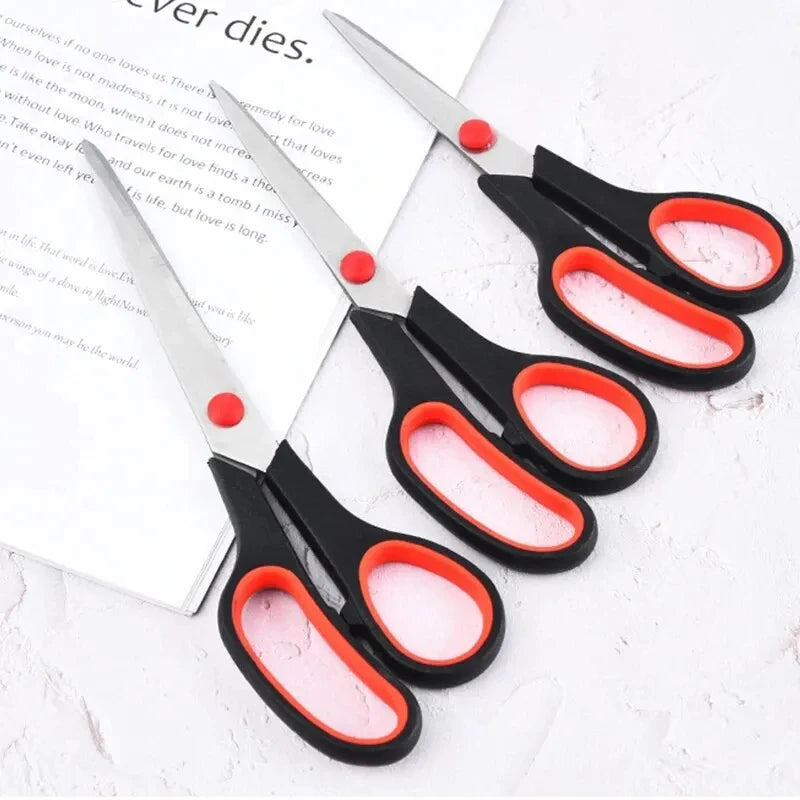 3Pcs Stainless Steel Scissors Student Stationery Scissor Household Multi Functional Office Tailor Scissors Hand Cutting New