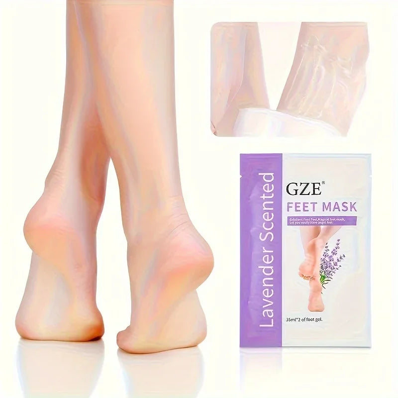 SoftStep Mask - GZE Foot Peel Mask Skin Exfoliating Foot Masks for Dry, Rough Cracked Feet Heels, Callus, Dead Skin Remover - Feet Peeling Mask