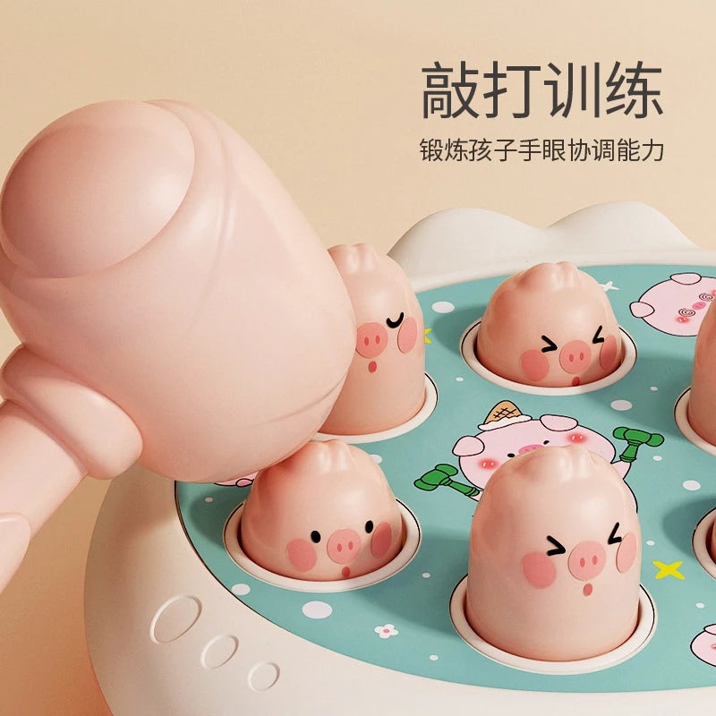Montessori Baby Toys Cartoon Animal Theme Knocking Game Parent Child Board Hammering Game Toddler Educational Birthday Gifts