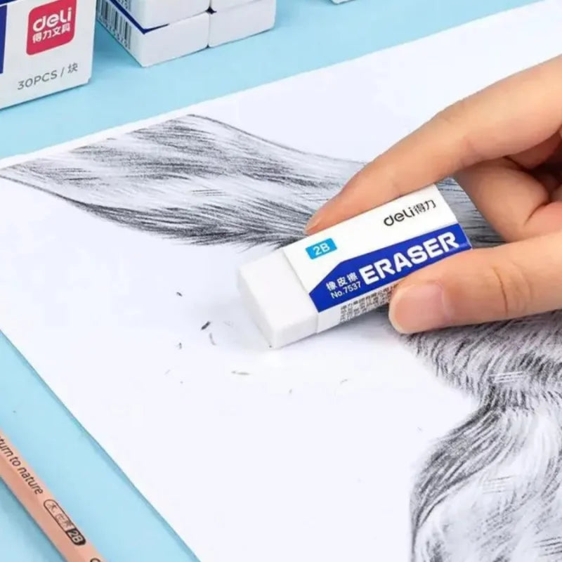 1pc/2pcs white eraser HB/2b/4b student exam stationery learning supplies mini portable office drawing eraser