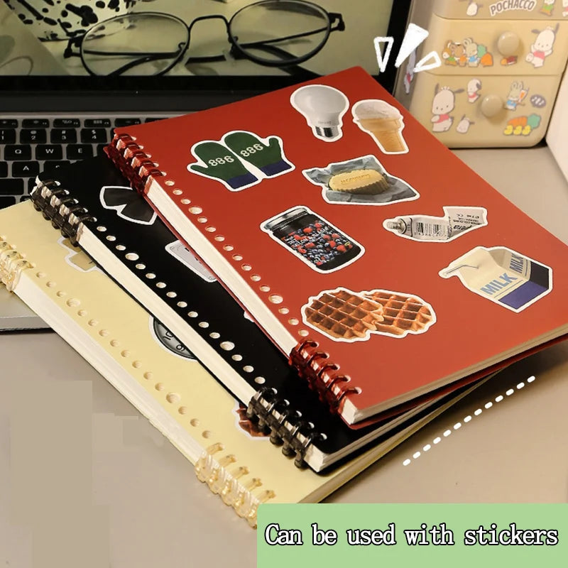 Loose Leaf Notebook refillable page Diary Planner Office School Supplies Stationery cute gel pen student writing a5 kawaii shell
