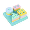 Montessori Wooden Block Toys Children Geometric Shape Color Sorter Block Puzzles Toddler Sorting Math Bricks Stacking Toys