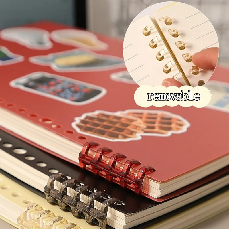 Loose Leaf Notebook refillable page Diary Planner Office School Supplies Stationery cute gel pen student writing a5 kawaii shell