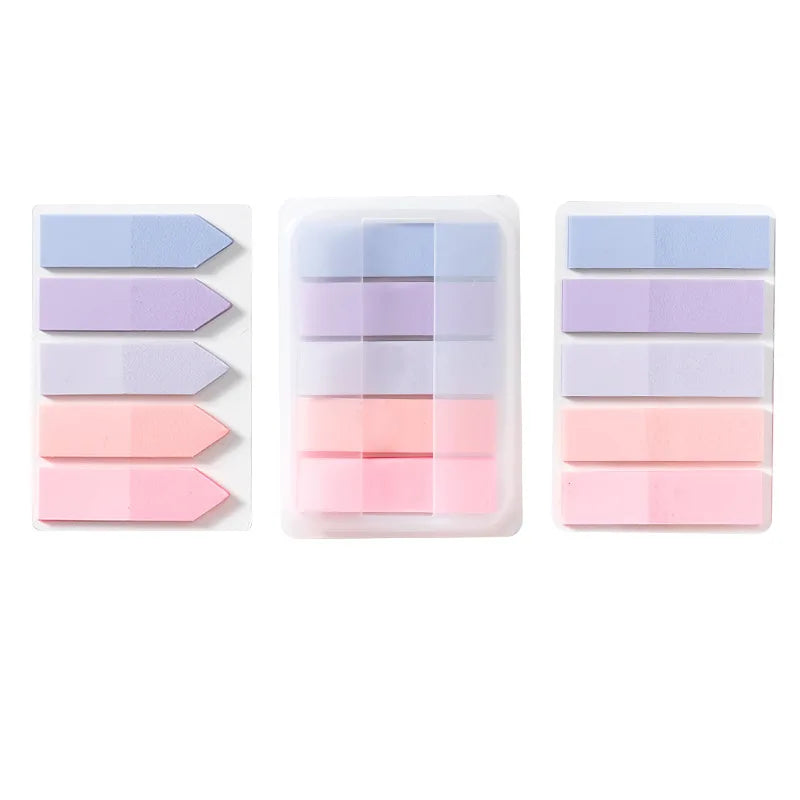 1 PC PET Transparent Index Sticker Morandi Sticky Note Sticker Sticky Note 5 * 20  Office Accessories  Sticky Notes