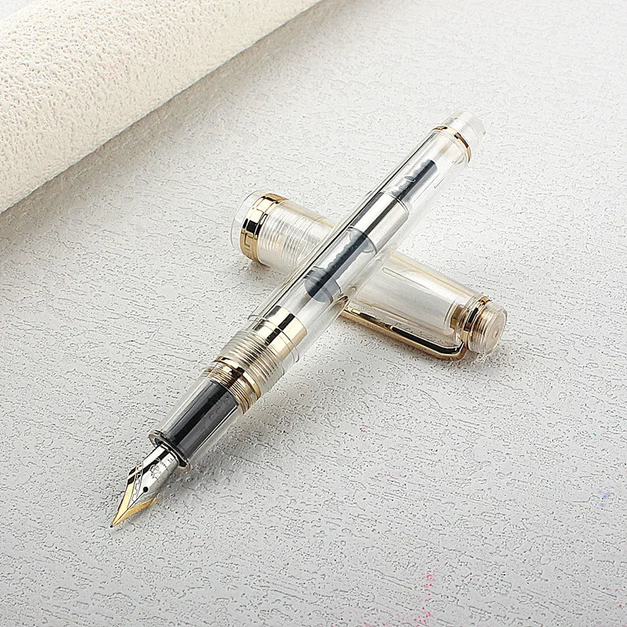 Jinhao 82/9019/100 Fountain Pen Transparency Spin Pen Popular EF F M NIB Business Office School Supplies Writing Stationery