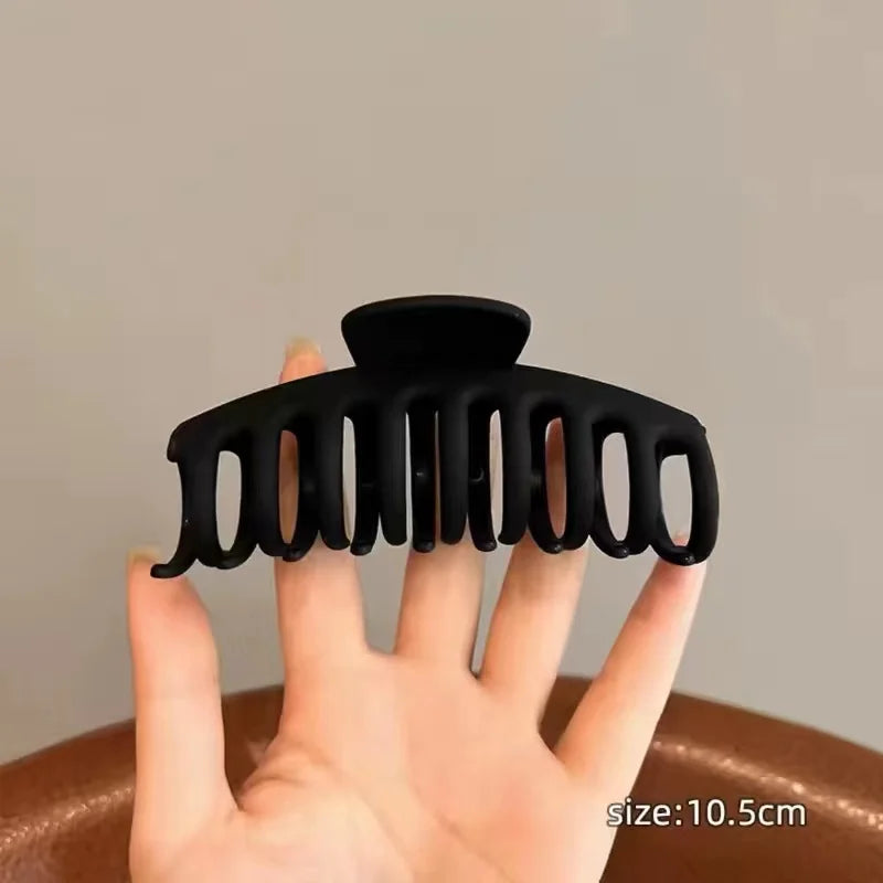 Clawra - Black Series big Hair Clip for women Simplicity Ponytail Clip Women Fashion Shark Clip Girl Hair Clamp