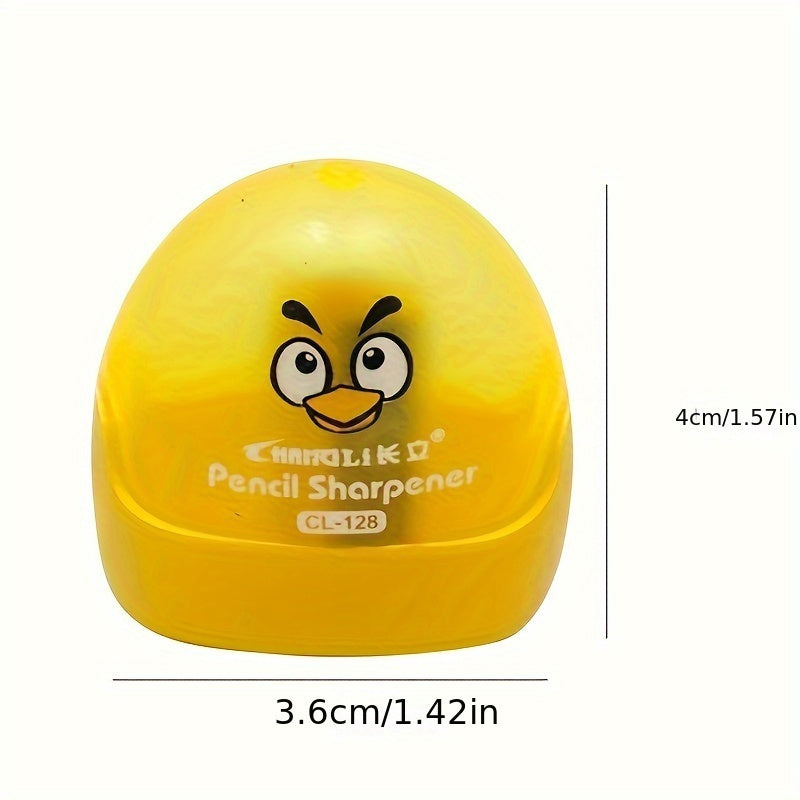 4pcs Manual Pencil Sharpener - Fun Chick Characteristic Pencil Sharpener Single Hole Compact Handheld Design, Suitable for Students, Classroom, and Home Office