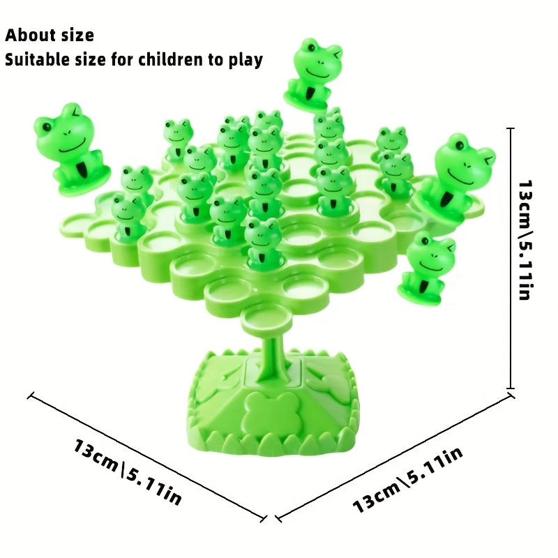 Happy Learning Frog Balance Tree Board Game - Interactive Family Puzzle Toy for Attention Training, Multi-Level Challenge and Durable Plastic Material, Christmas Gift, Birthday Present
