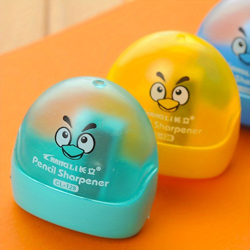 4pcs Manual Pencil Sharpener - Fun Chick Characteristic Pencil Sharpener Single Hole Compact Handheld Design, Suitable for Students, Classroom, and Home Office